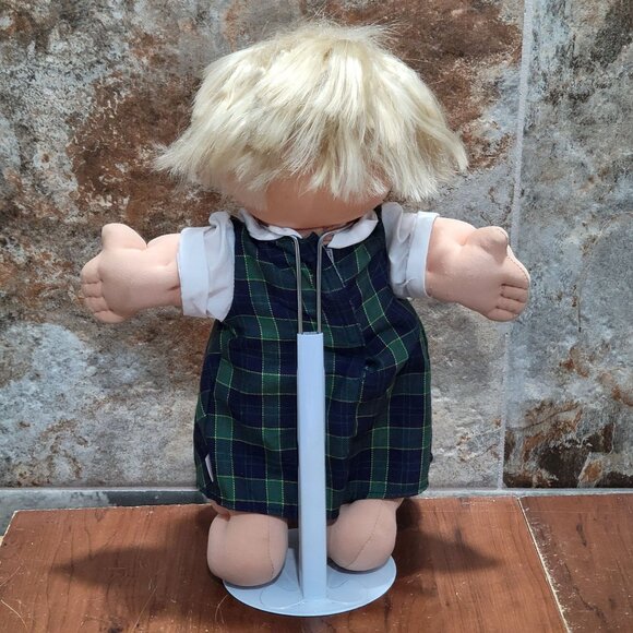 Cabbage Patch Kids Doll Play Along 2004 Green Blue Plaid Dress Blue Eyes - Picture 2 of 13